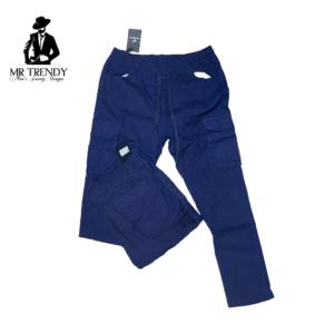 Blue Drawstring Men's Cargo