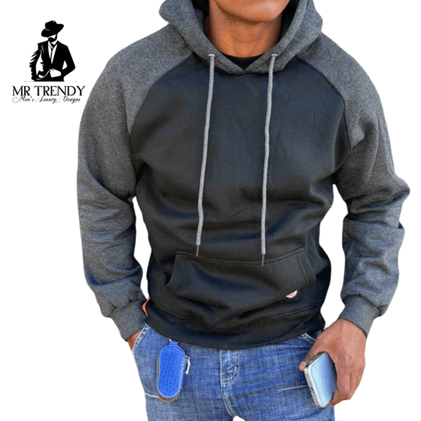 Black&Grey Cotton Hoodie