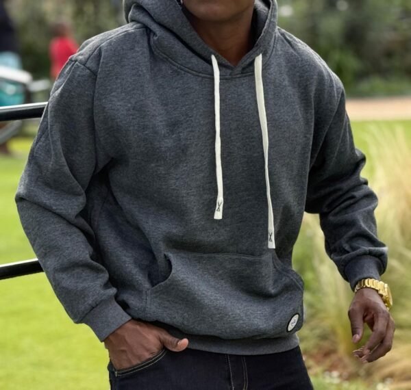 Dark Grey Cotton Hoodies