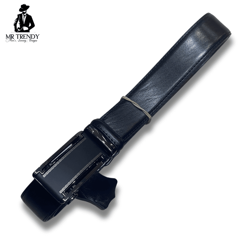 Black Leather Belt for Men