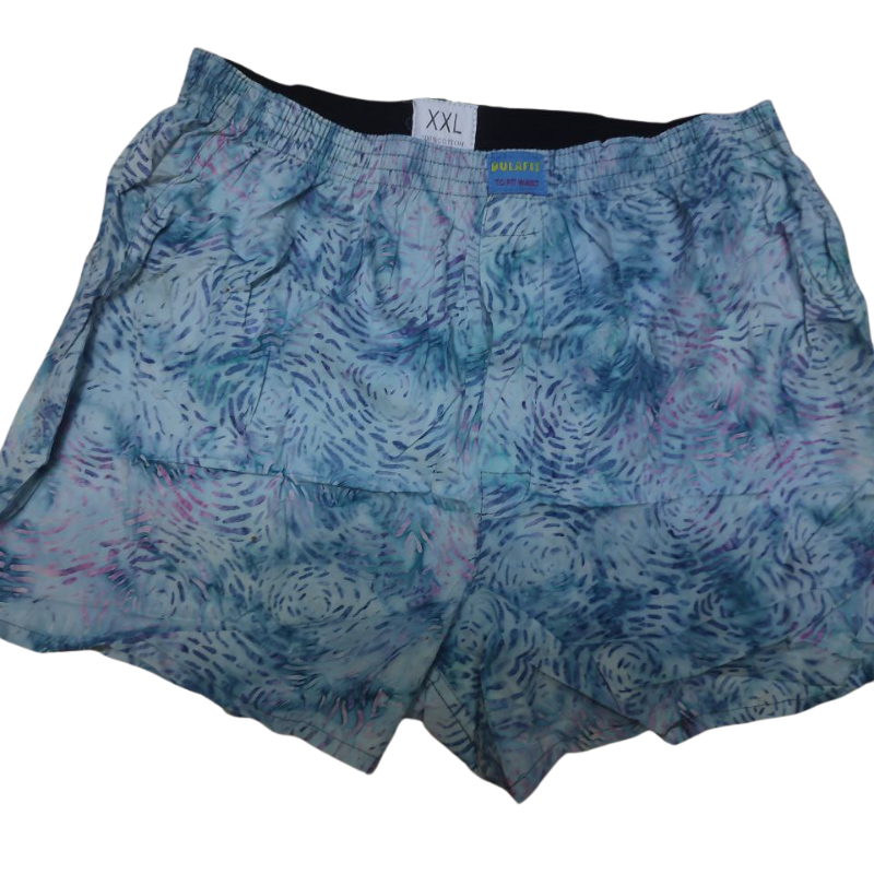 🩳 Sky Blue Cotton Boxer Shorts for Men