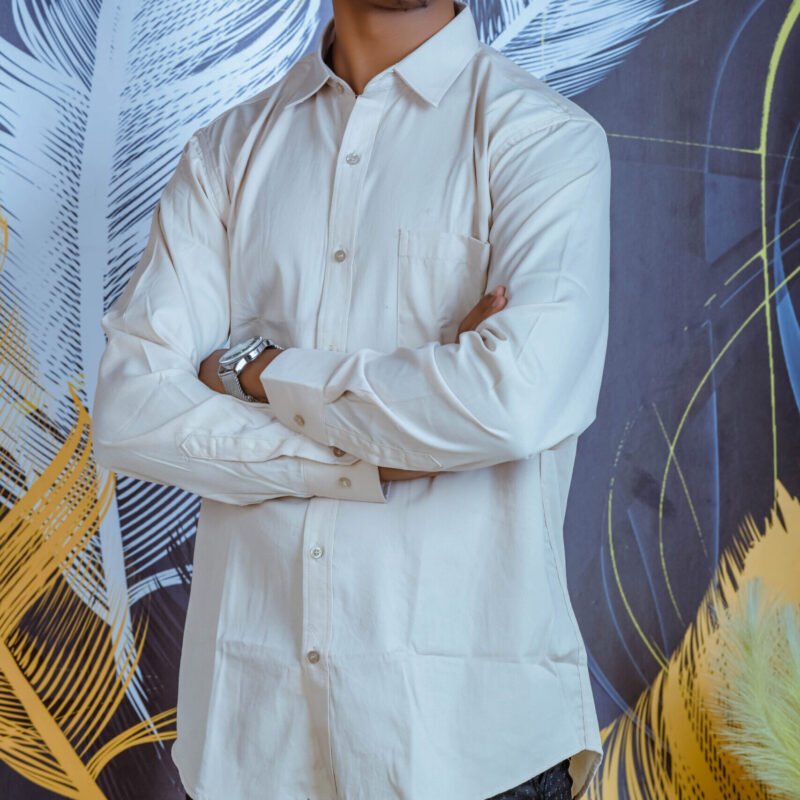 Cream MilanHill Formal Shirts – Turkey Design