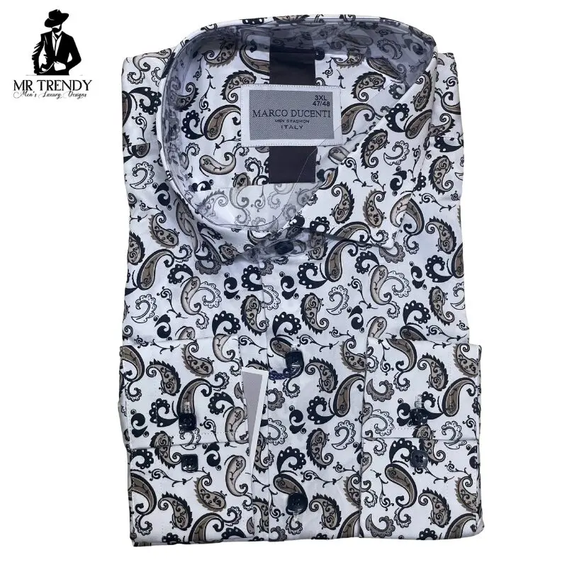 Marco Ducenti Italian Floral Shirt for Men | 3XL