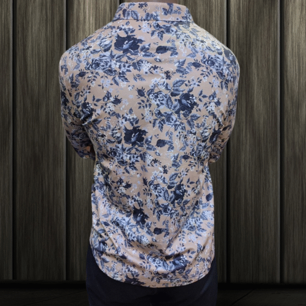 Brown Cotton Floral Shirt