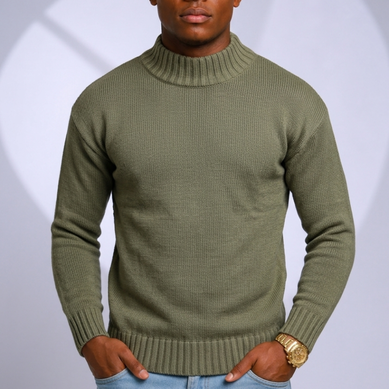 Beige Turtleneck Sweaters for Men