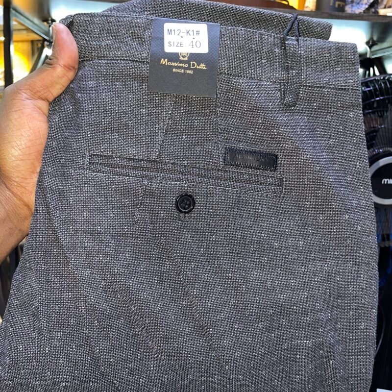 Grey Semi-Official Plaid Trousers for Men