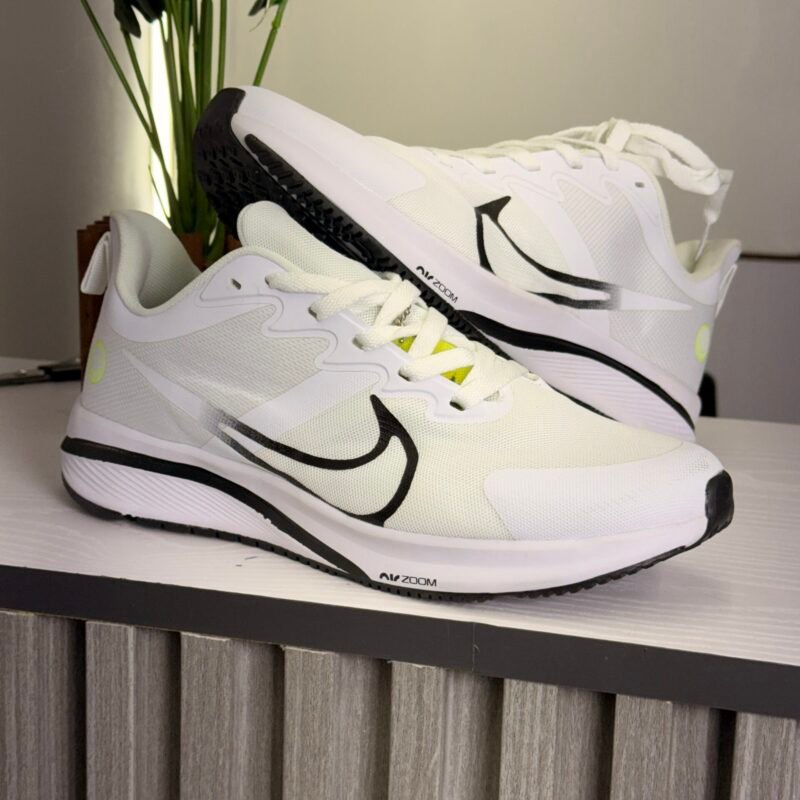 White Zoom Running Shoes