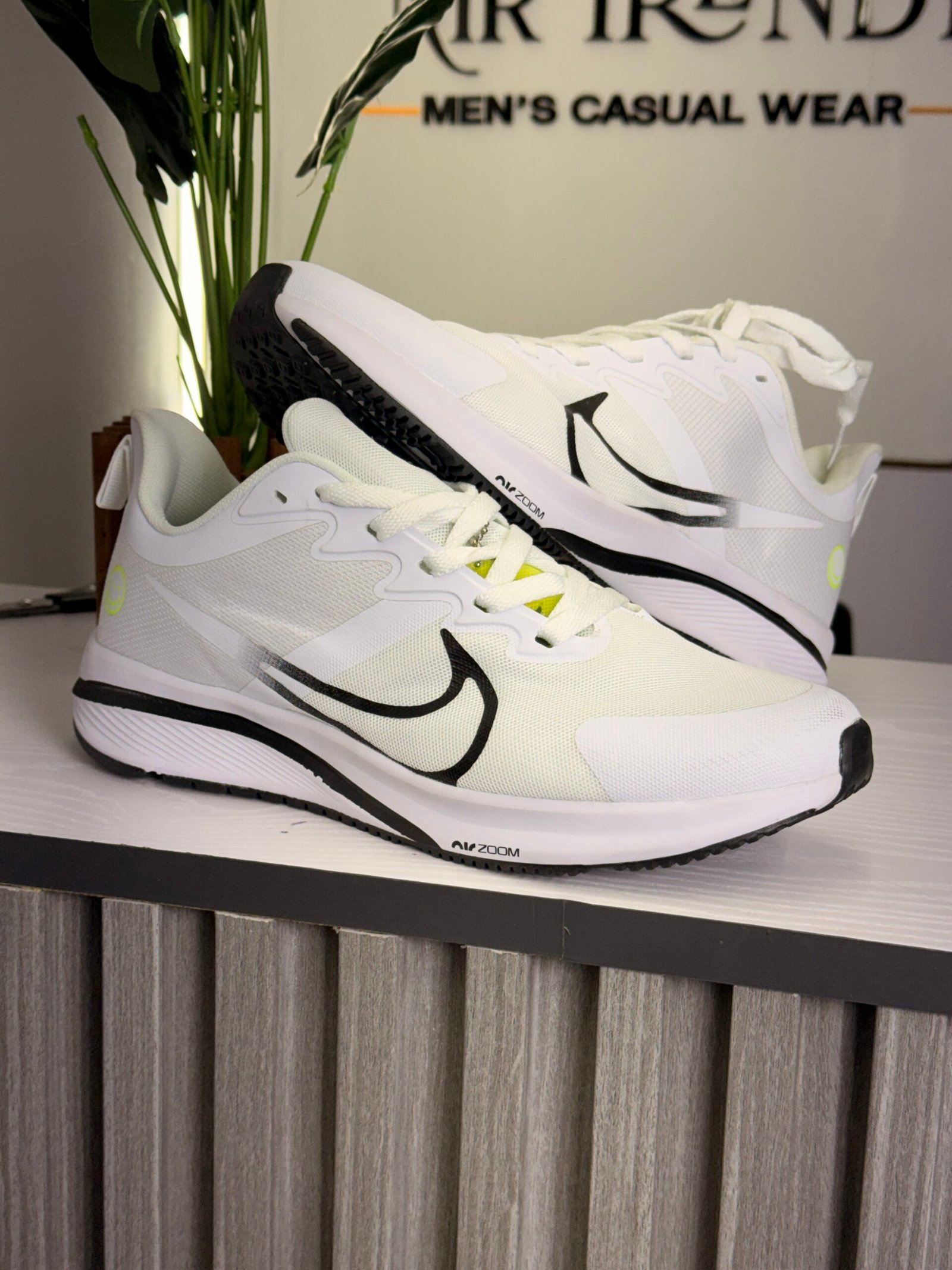 White Zoom Running Shoes