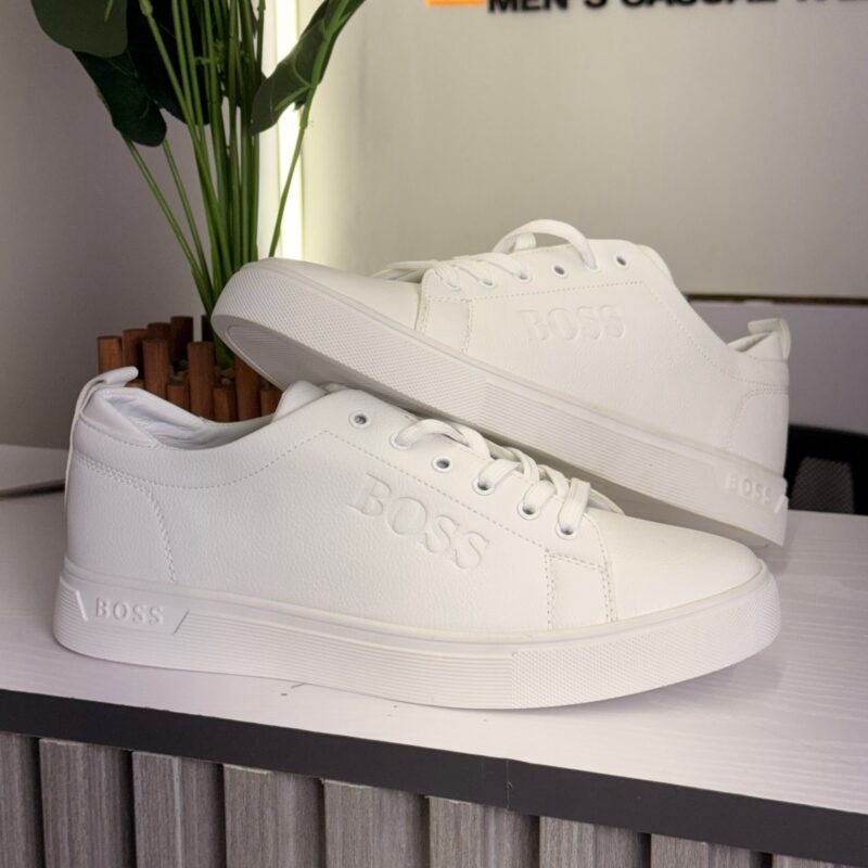 Signature White Court Sneakers
