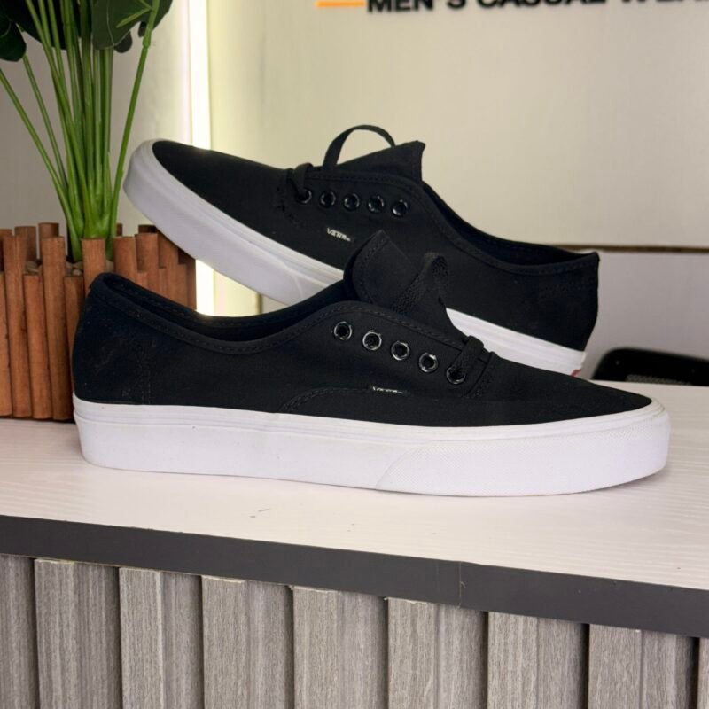 Classic Black Canvas Sneakers