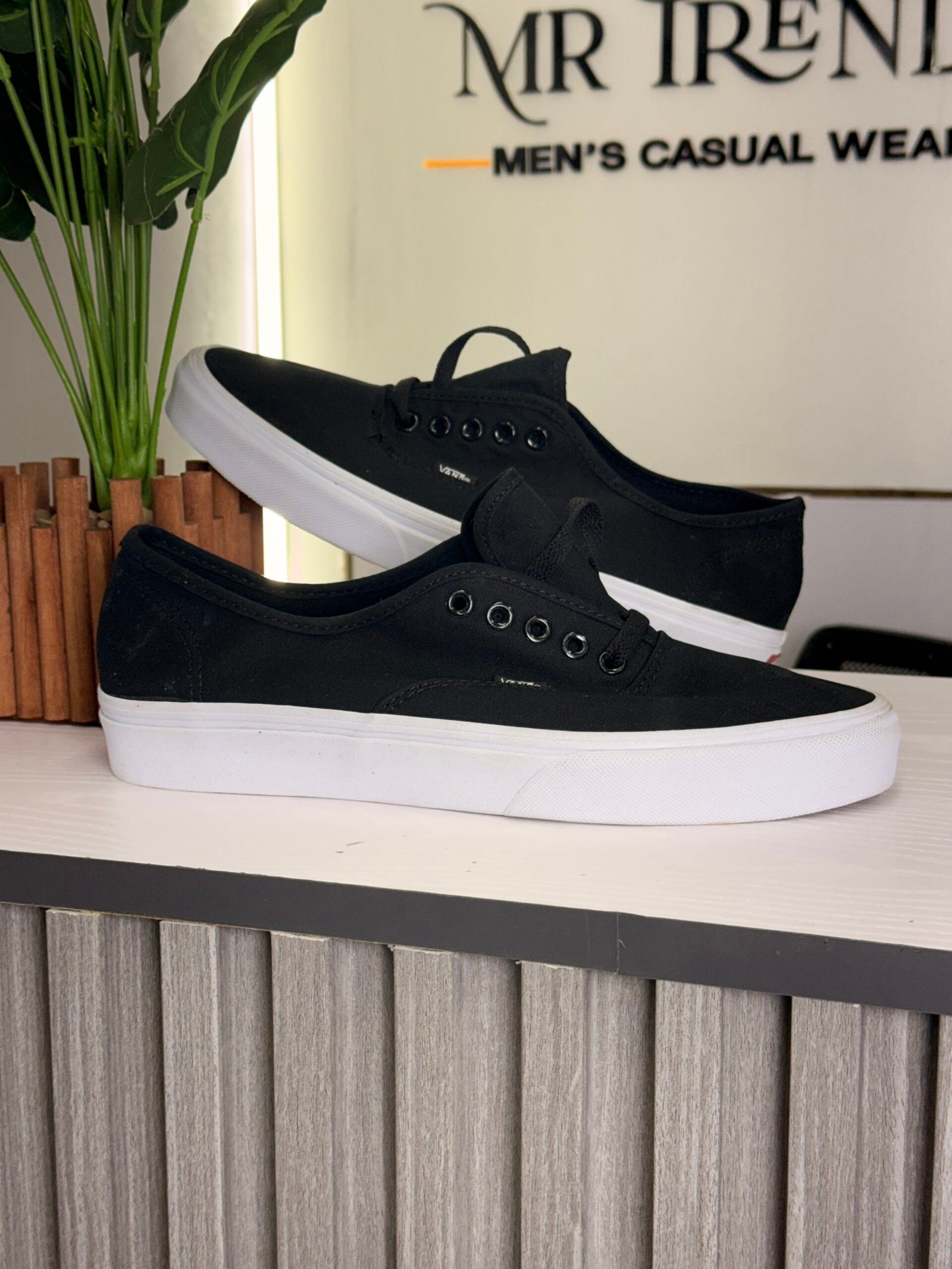 Classic Black Canvas Sneakers