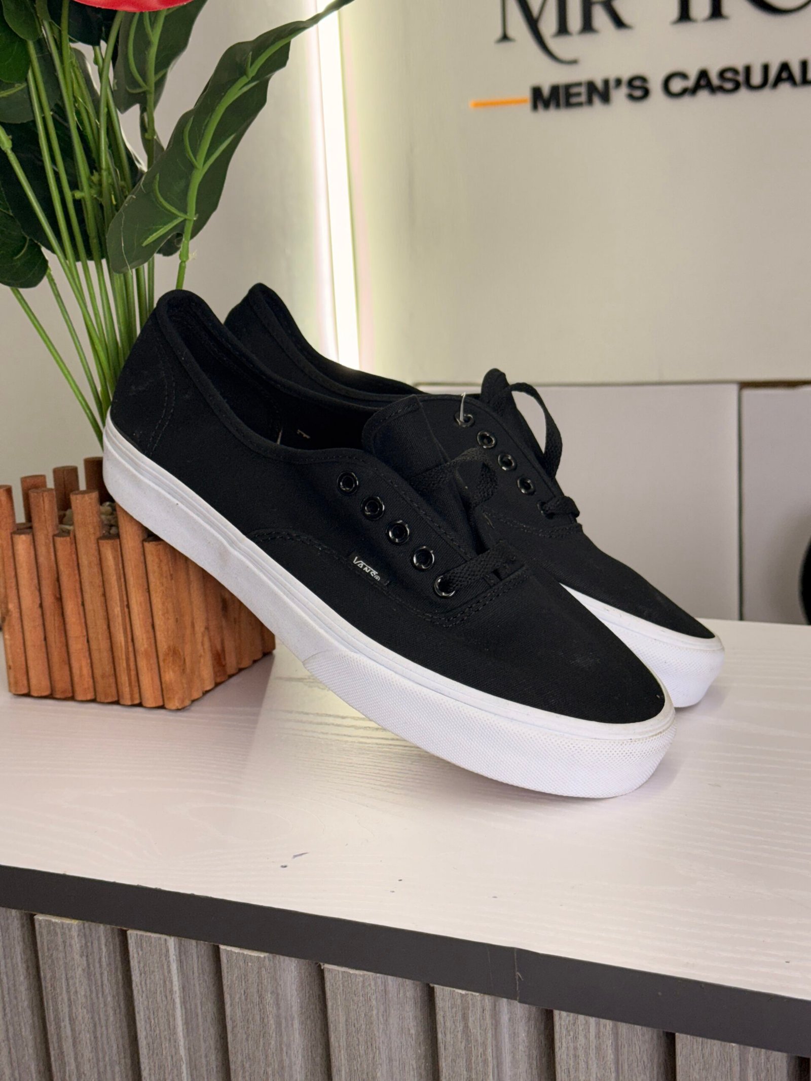 Classic Black Canvas Sneakers