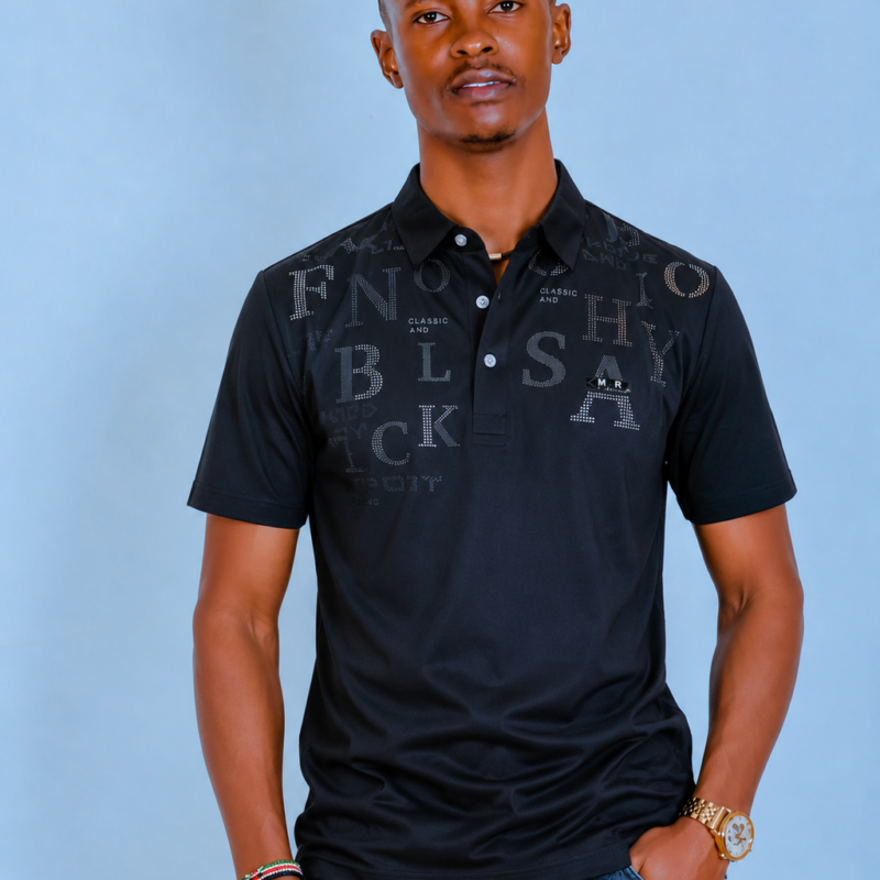 Front Printed Polo Shirts for Men