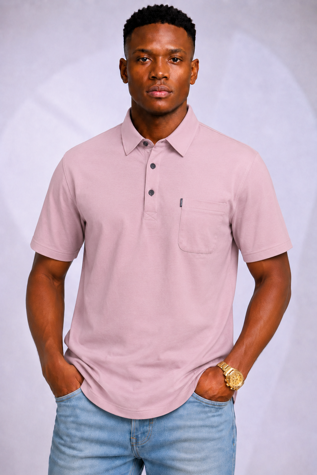 Pink Polo T-shirt for Men