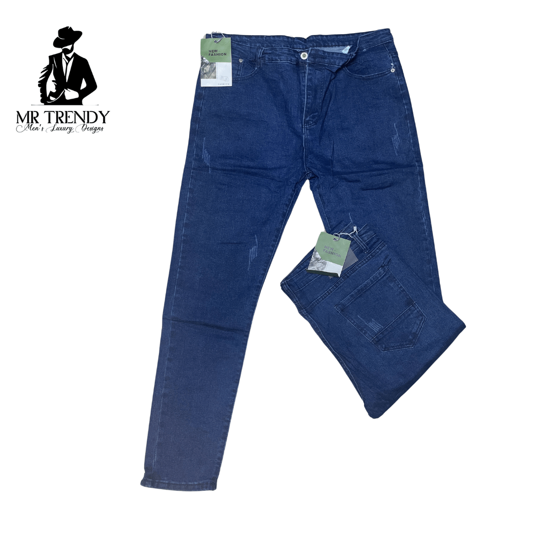 Navy Blue Denim Jeans for Men-Normal Fitting