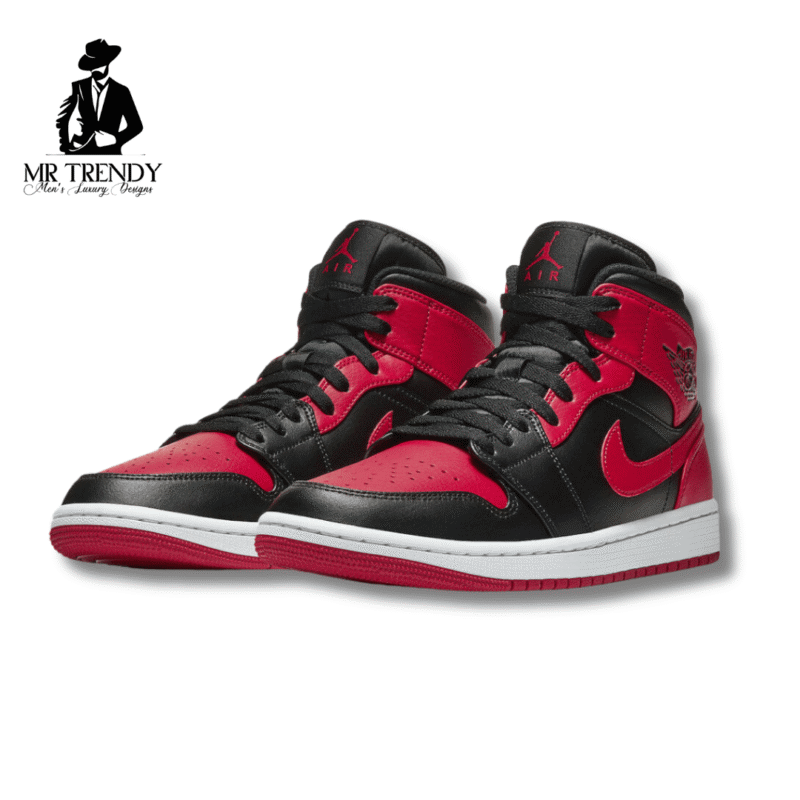 Nike Air Jordan 1 Mid Banned Black Red