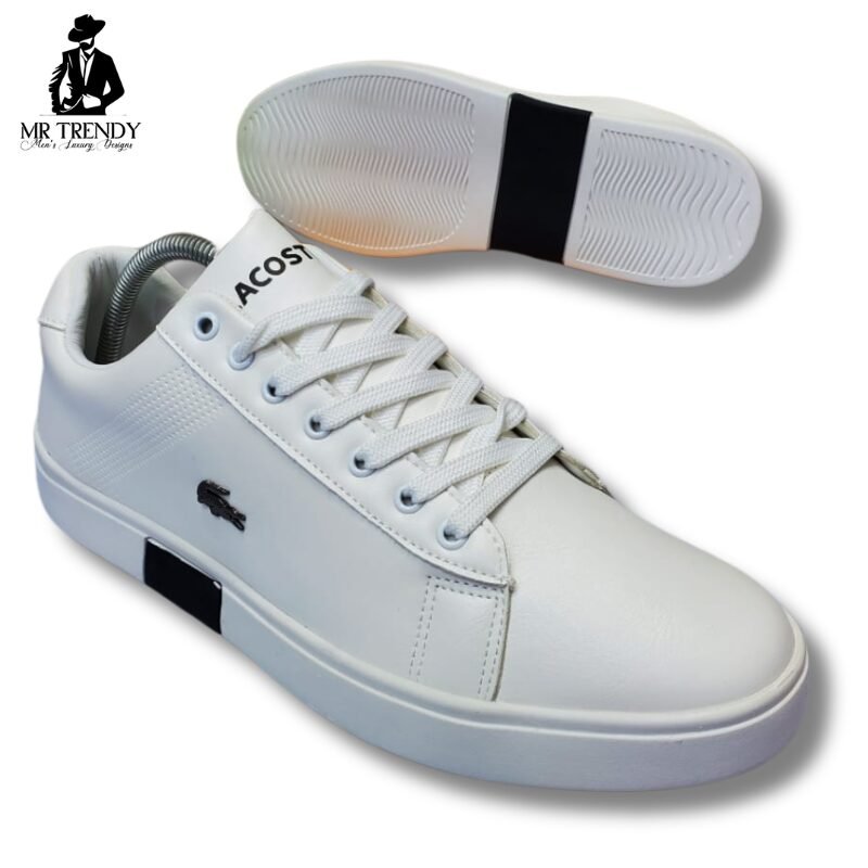 White Lacoste Casual Shoes for Men