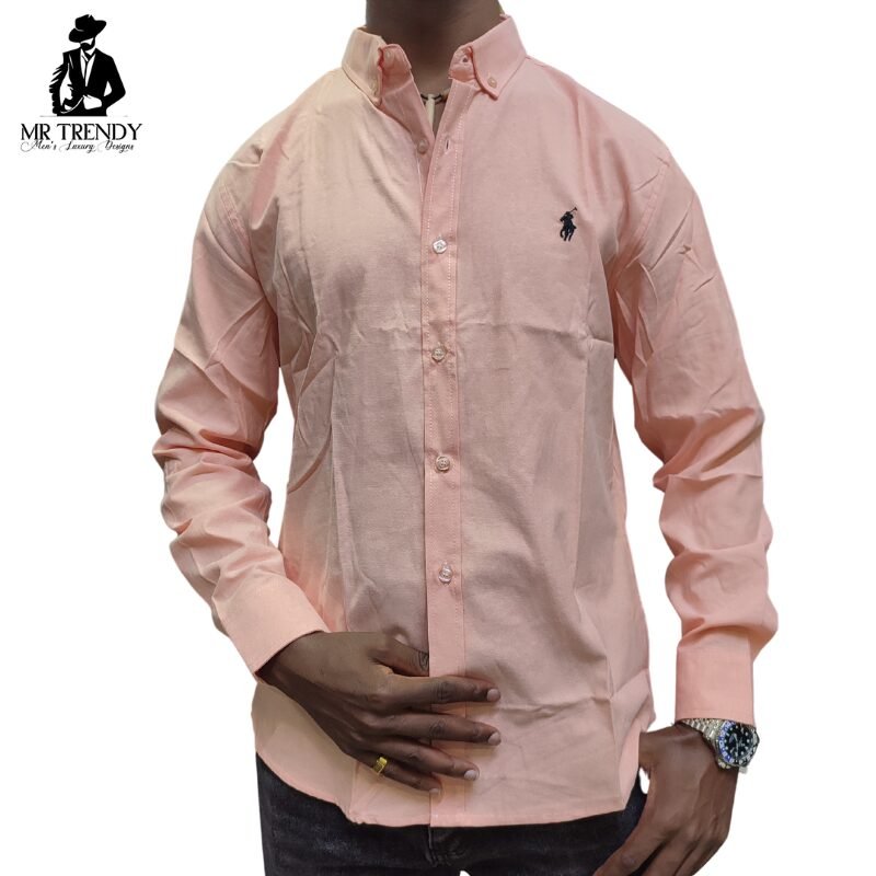 Peach Polo Casual Shirt