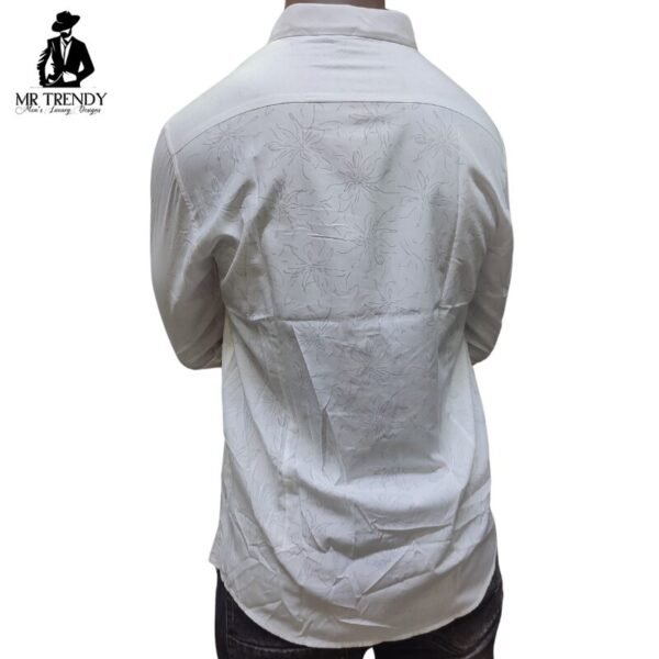 Plain White Casual Shirt for Men - Image 2