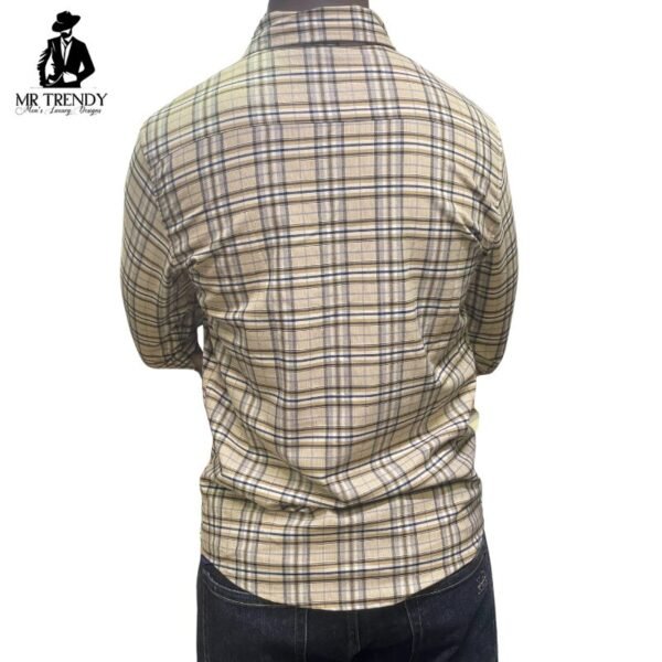 Brown Checkered Casual Shirt - Image 2