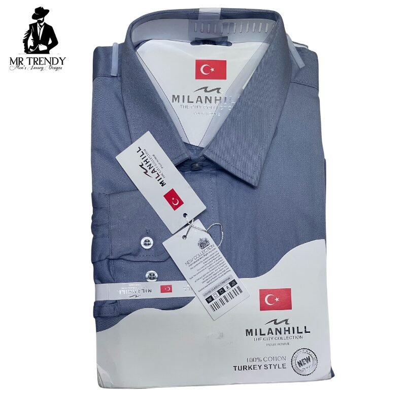 Grey MilanHill Formal Shirts – Turkey Design