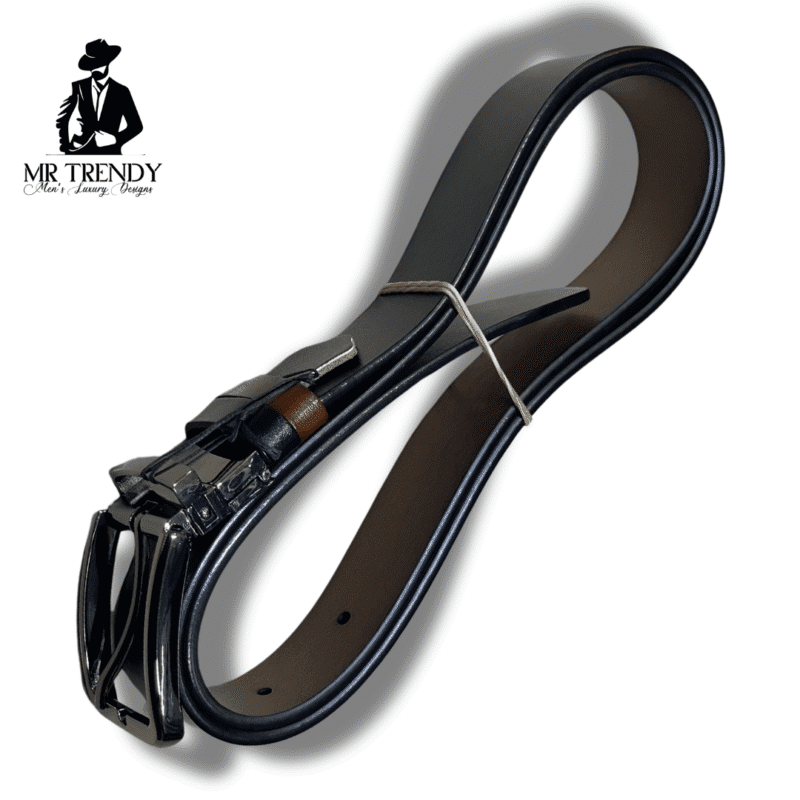 Brown and Black Double-Sided Belt