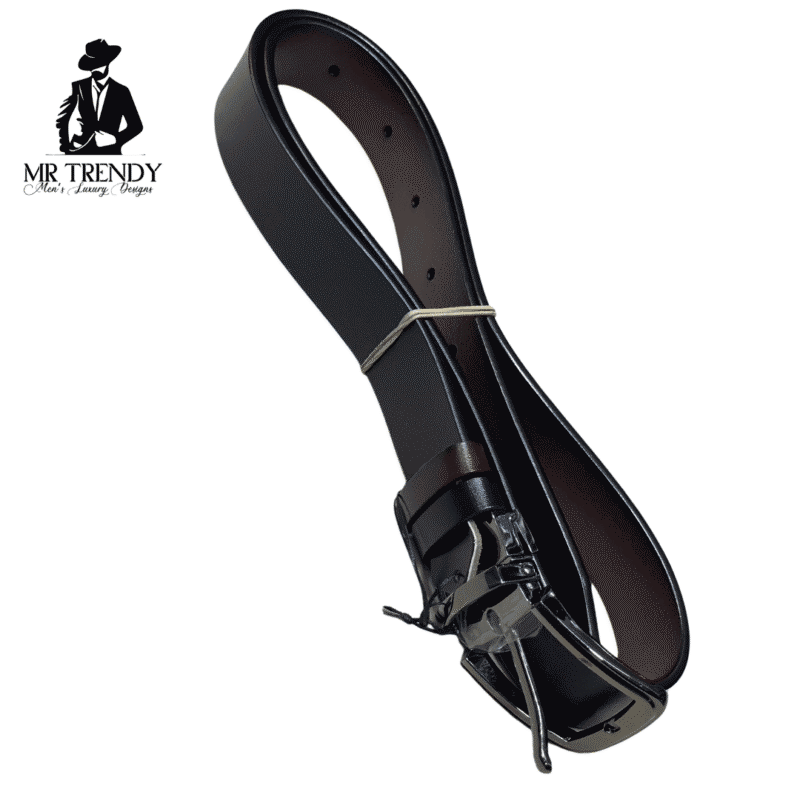 Brown and Black Double-Sided Belt