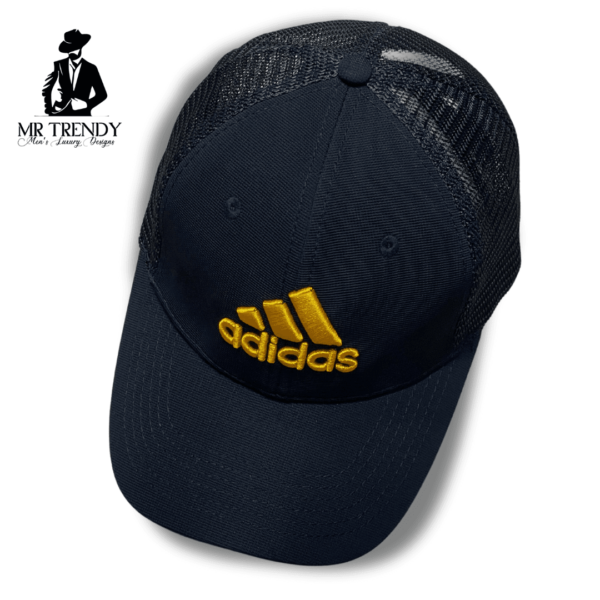 Black Adidas Snapback Mesh Cap with Yellow Logo