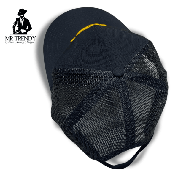 Black Adidas Snapback Mesh Cap with Yellow Logo - Image 2