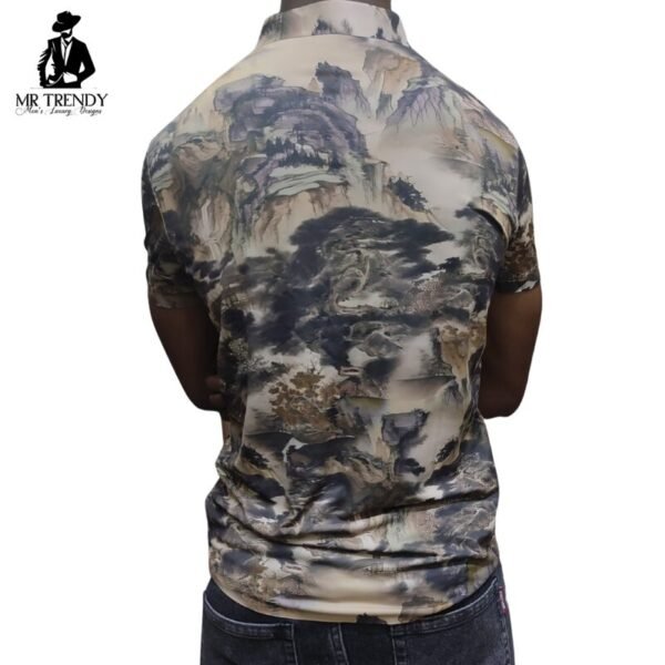 Forest Brown Designer Stretching Shirts for Men - Image 2