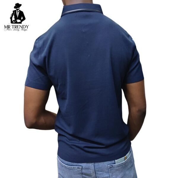 Navy Blue Top Quality Polo Shirts for Men - Image 2