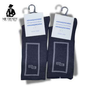 Men's Black Cotton Socks Simple Style Comfy & Breathable