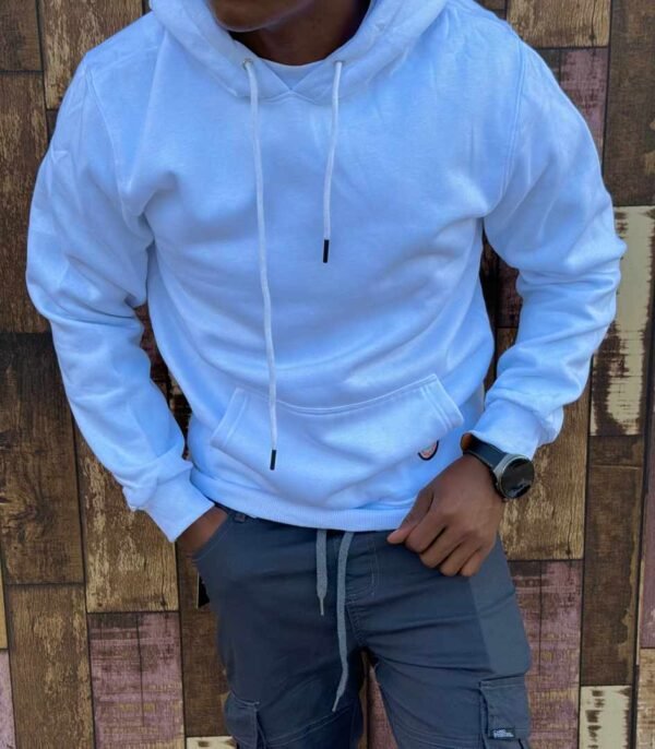 White Premium Cotton Hoodies