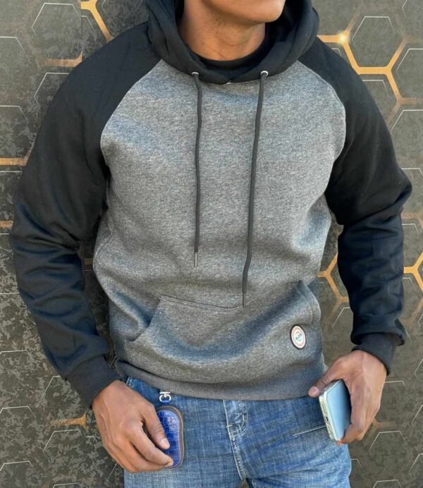 Light-Grey & Black Hoodie