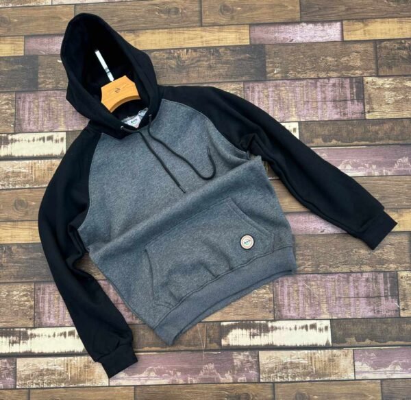 Light-Grey & Black Hoodie - Image 3