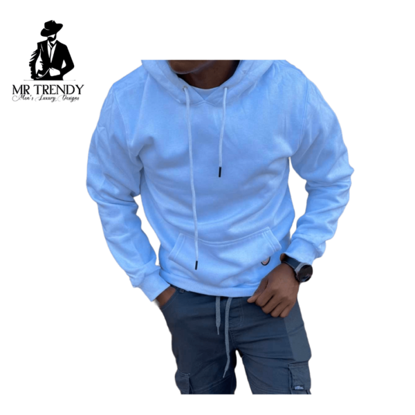 White Plain Premium Cotton Hoodies - Unisex