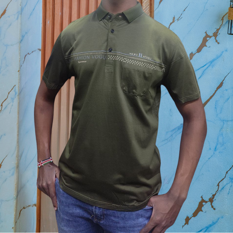 Green Sportswear Polo For Men