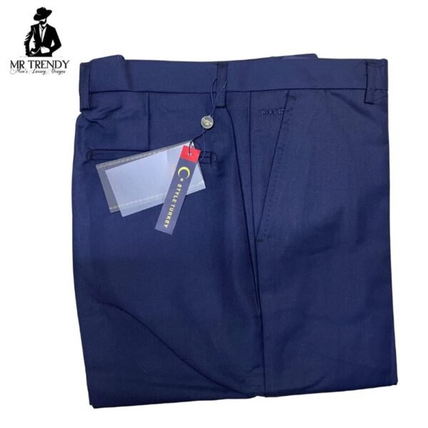 Navy Blue Tuxedo Formal Pants for Men – Turkey Design - Image 2