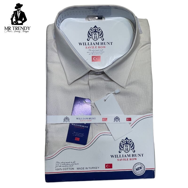 Cream William Hunt Formal Shirts – Turkey Design