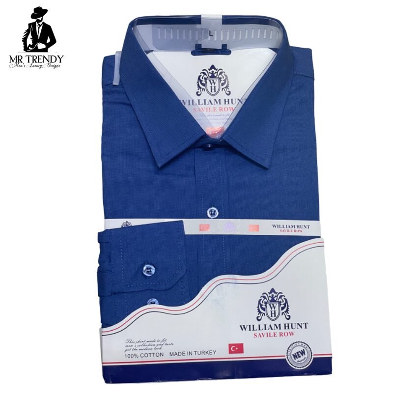 Dark Blue William Hunt Formal Shirts – Turkey Design