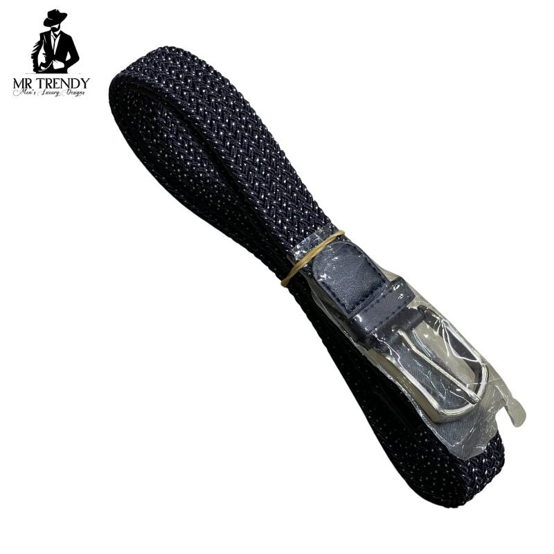 Purple Dotted Woven Belt for Men