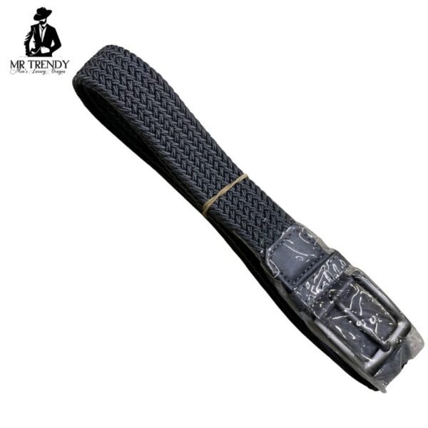 Grey Woven Belt for Men