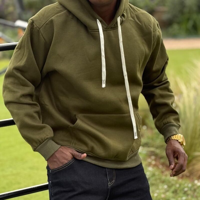 Green High-Quality Cotton Hoodie