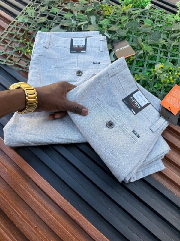 White Plaid Casual Pants
