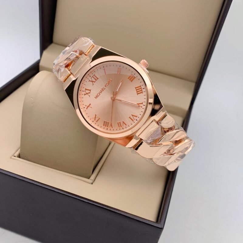 Michael Kors Rose Gold Chain-Link Watch