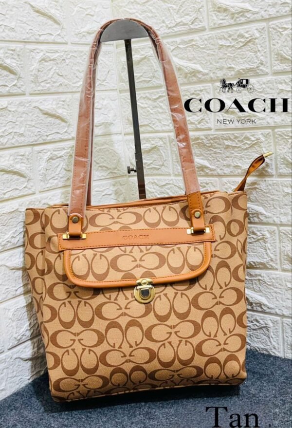 Coach Cream Signature Tote