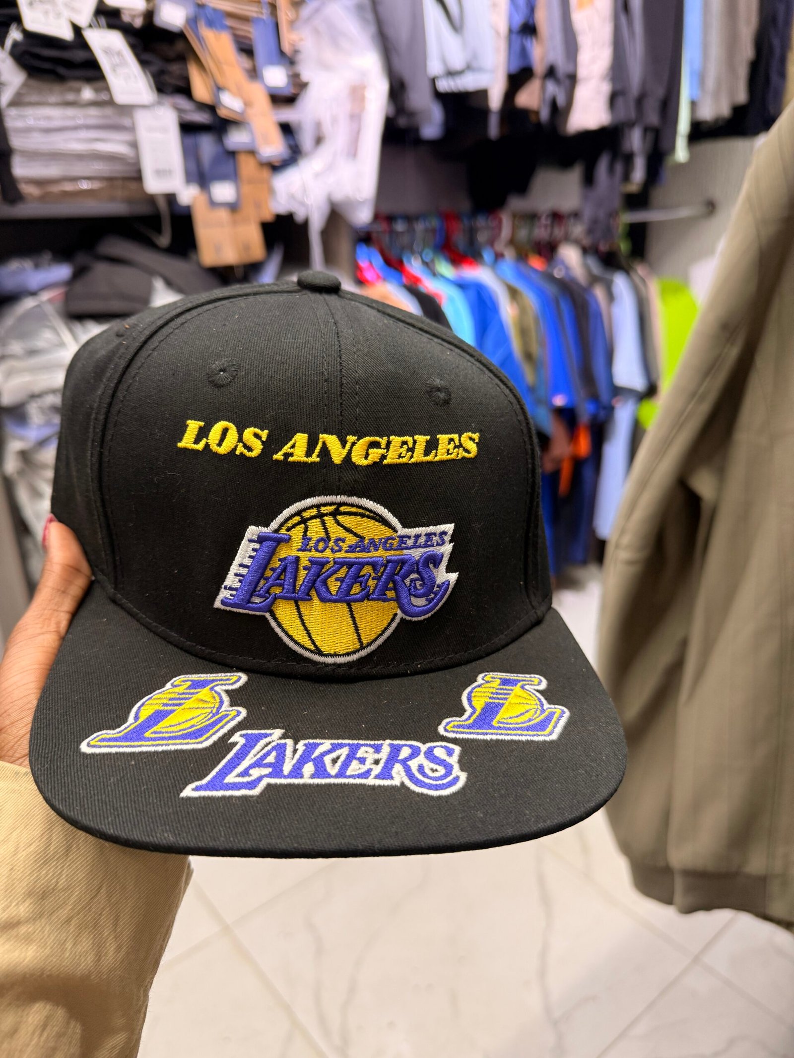 Lakers Snapback Flat Cap For Men