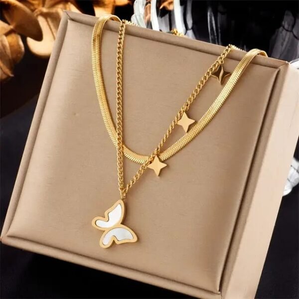 Butterfly Hypoallergenic Necklaces for Ladies - Image 2