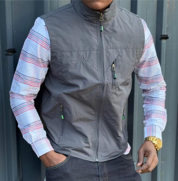 Grey Lightweight Half Jacket