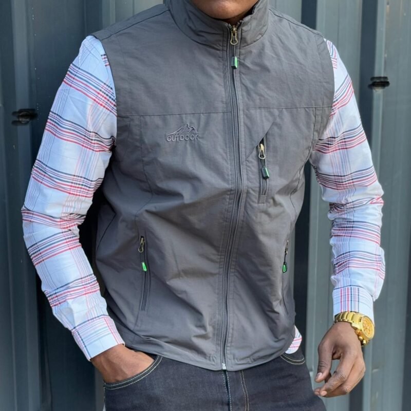 Grey Outdoor Lightweight Half Jacket for Men